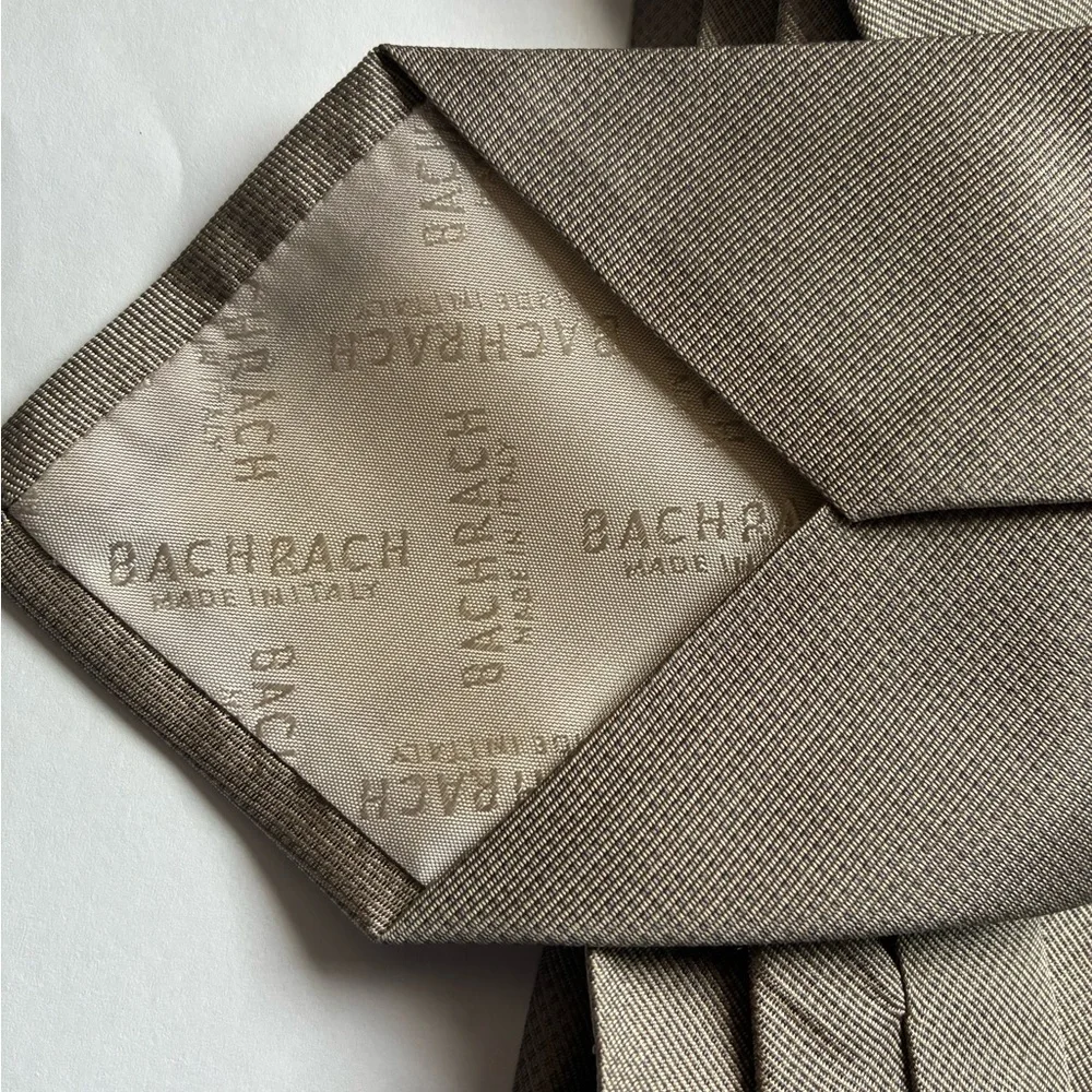 Bachrach Elegant Tan Men's Tie - Picture 5 of 7